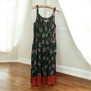 Anthropologie Mireille Green Pink Sundress